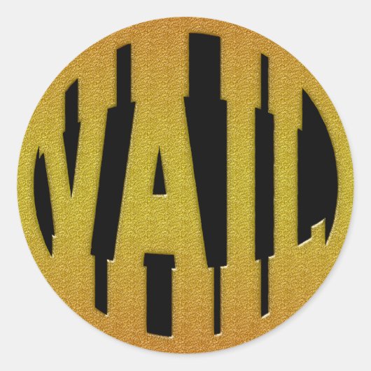 VAIL - GOUD RONDE STICKER (Voorkant)