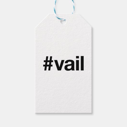 VAIL Hashtag Cadeaulabel (Voorkant)