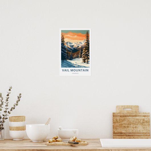 Vail Mountain Colorado Reisprint Poster (Keuken)
