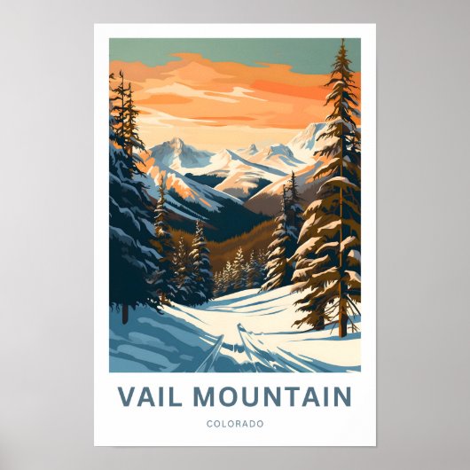 Vail Mountain Colorado Reisprint Poster (Voorkant)