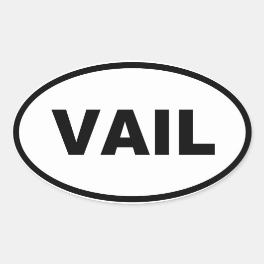 VAIL OVALE STICKER (Voorkant)