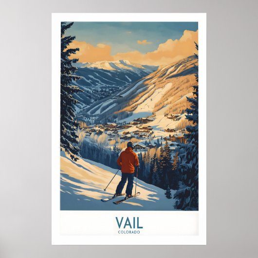 Vail Poster Colorado Ski Print 1 (Voorkant)