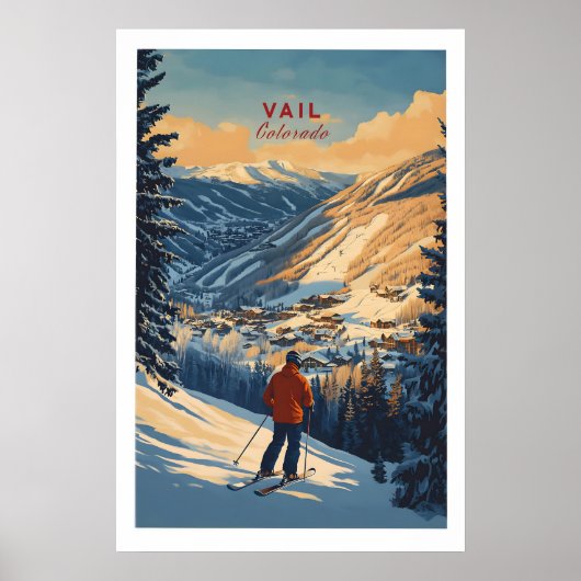 Vail Print Colorado Ski Poster 1 (Voorkant)