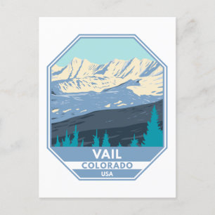 Vail Ski Area Winter Colorado Briefkaart