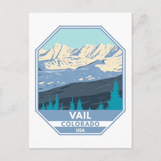 Vail Ski Area Winter Colorado Briefkaart (Voorkant)