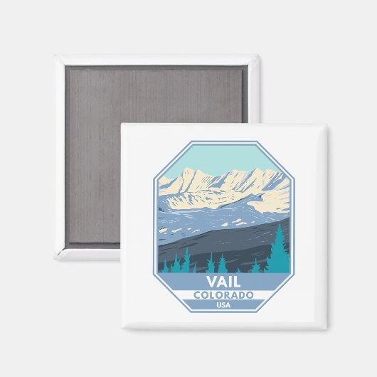 Vail Ski Area Winter Colorado Magneet (Voorkant / Achterkant)