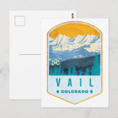 Vail Ski Badge Briefkaart (Voorkant / Achterkant)