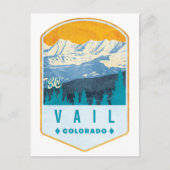 Vail Ski Badge Briefkaart (Voorkant)