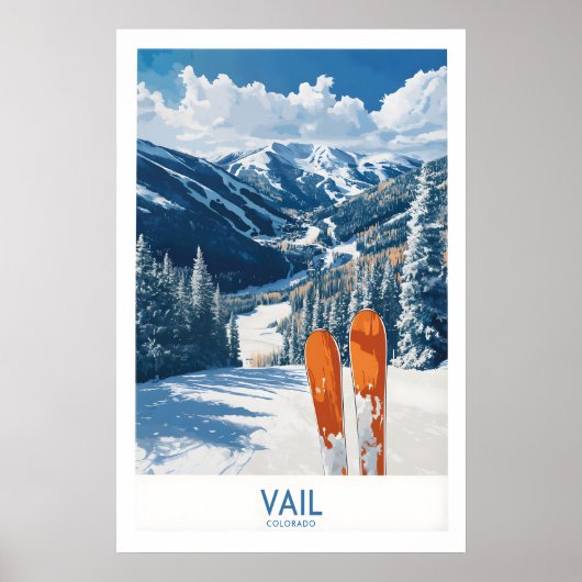 Vail Ski Print - Colorado 1 (Voorkant)