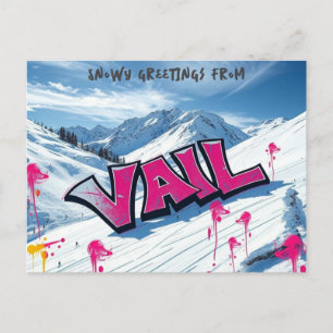 Vail Ski Resort Colorado graffiti Briefkaart