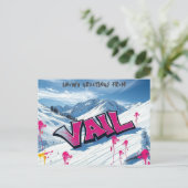 Vail Ski Resort Colorado graffiti Briefkaart (Staand voorkant)