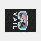 Vail Ski Snowboard Design_vail, Co Goggles Skiën Fleece Deken (Voorkant (Horizontaal))