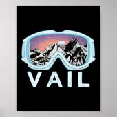 Vail Ski Snowboard Design_vail, Co Goggles Skiën Poster (Voorkant)
