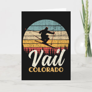 Vail Skien Colorado Vintage Berg Skiën  Kaart