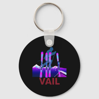 Vail Skien En Snowboarden Retro 90s Vail Ski Sleutelhanger