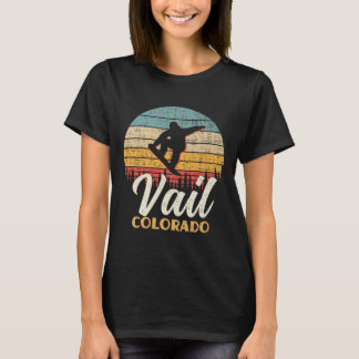 Vail Snowboarden Colorado Mountain Retro T-shirt