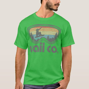 Vail Snowboarding Resort Retro Colorado Snowboard T-shirt