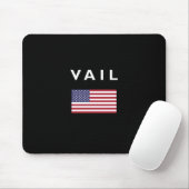 Vail USA American Flag Dark Color Muismat (Met muis)