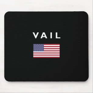 Vail USA American Flag Dark Color Muismat