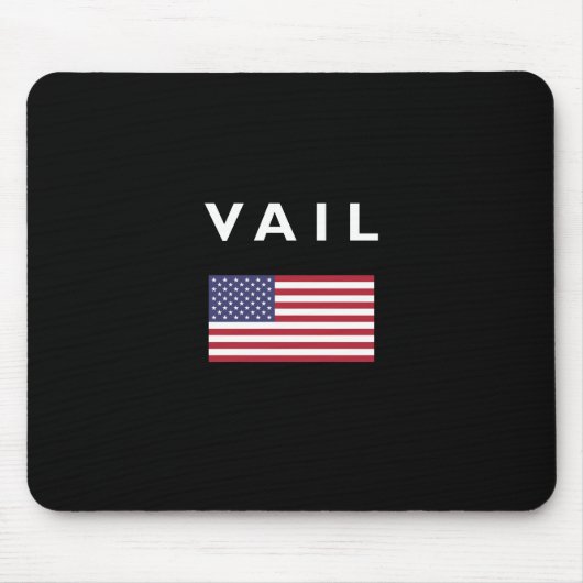 Vail USA American Flag Dark Color Muismat (Voorkant)