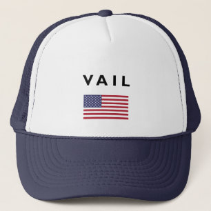 Vail USA American Flag Light Color Trucker Pet