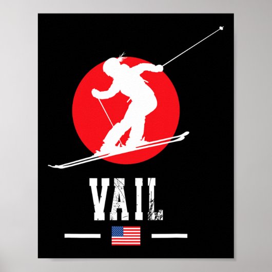 Vail USA Ski Resort Rocky Mountains Amerikaanse Sk Poster (Voorkant)