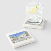 Vail Village geschilderd op een onderzetter (Zijkant)