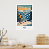 Vail-wandkunst - Colorado-skiposter 1 Poster (Keuken)