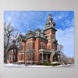 Vaile Mansion, Independence, Missouri, in Snow Poster