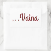 Vaina Rechthoekige Sticker (Tas)