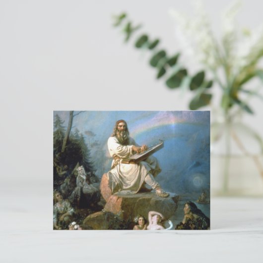 Vainamoinen en Kantele Kalevala Mythology Briefkaart (Staand voorkant)