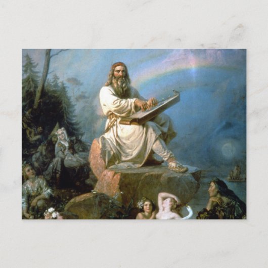 Vainamoinen en Kantele Kalevala Mythology Briefkaart (Voorkant)