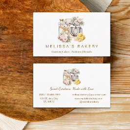 Vainilla Floral Bakery Mixer Koken Ingrediënten Visitekaartje
