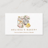 Vainilla Floral Bakery Mixer Koken Ingrediënten Visitekaartje (Voorkant)
