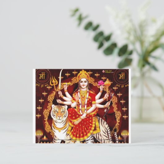 VAISHNO DEVI HINDU GODDESS BRIEFKAART (Staand voorkant)