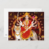 VAISHNO DEVI HINDU GODDESS BRIEFKAART (Voorkant / Achterkant)