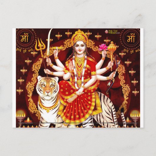 VAISHNO DEVI HINDU GODDESS BRIEFKAART (Voorkant)