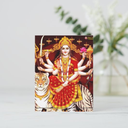 VAISHNO DEVI HINDU GODDESS BRIEFKAART (Staand voorkant)