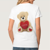 Vaishno Zacht Speelgoed Teddybeer met Rood Hart –  T-shirt (Achterkant)