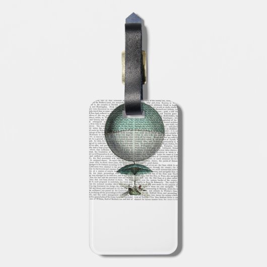 Vaisseau Volant Hot Air-ballon Bagagelabel (Achterkant verticaal)