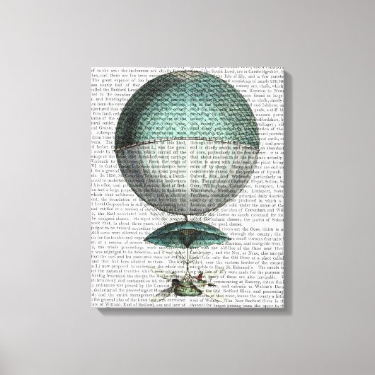 Vaisseau Volant Hot Air-ballon Canvas Afdruk (Voorkant)