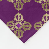 Vajra gouden boeddhissymbool fleece deken (Hoek)