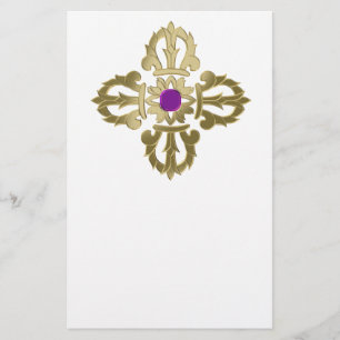 Vajra gouden boeddhissymbool flyer