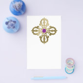 Vajra gouden boeddhissymbool flyer (Enkel)