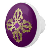 Vajra gouden boeddhissymbool keramische knop (Rechts)