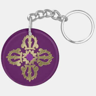 Vajra gouden boeddhissymbool sleutelhanger