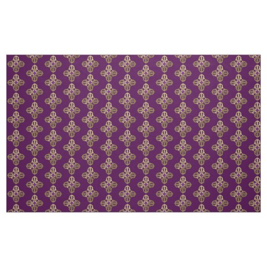Vajra gouden boeddhissymbool stof (Fat Quarter)