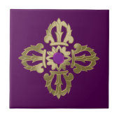 Vajra gouden boeddhissymbool tegeltje (Voorkant)