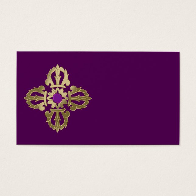 Vajra gouden boeddhissymbool visitekaartje (Voorkant)