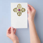 Vajra gouden boeddhistisch symbool flyer (Hand)
